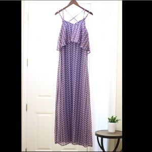 Red white and blue maxi dress